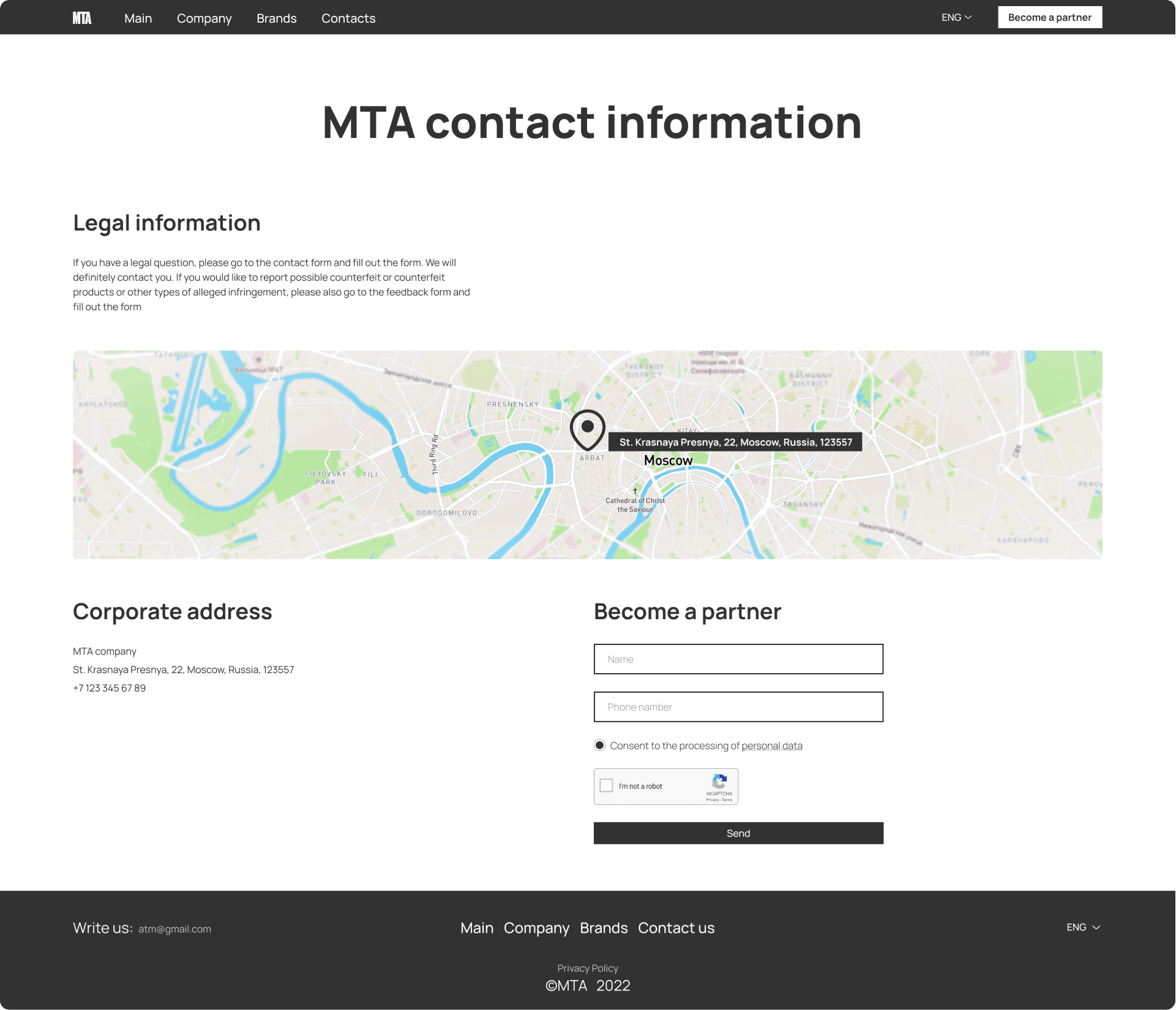 MTA CONTACT PAGE